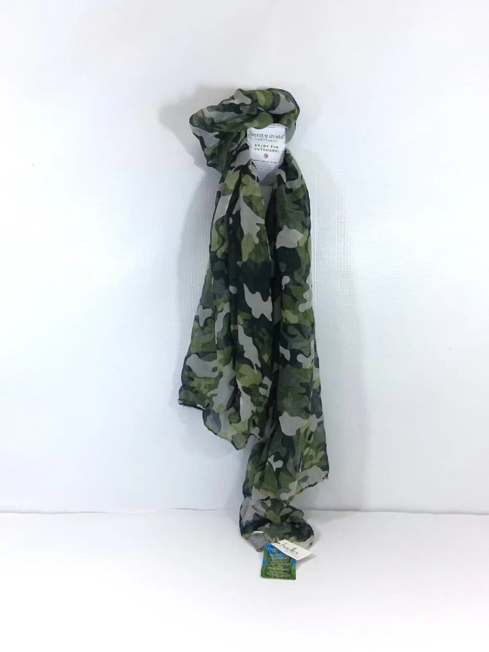 Tick and Insect Repellant Scarf with Permethrin, Camo Summer Hiking Scarf